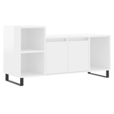 vidaXL Szafka pod TV, wysoki połysk, biała, 100x35x55 cm