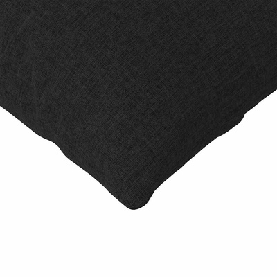 Poduszki na sofę 2 pcs Czarny 200 x 40 cm tkanina