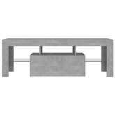 Szafka pod TV z oświetleniem LED, szarość betonu, 120x35x40 cm vidaXL
