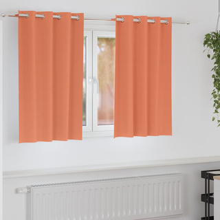 Firany blackout z kółkami 2 pcs terakota 140 x 140 cm Poliester