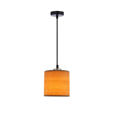 Lampa wisząca z abażurem Legno orzechowa klasyczna do salonu i jadalni