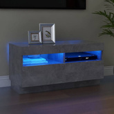 vidaXL Szafka pod TV z oświetleniem LED, szarość betonu, 80x35x40 cm