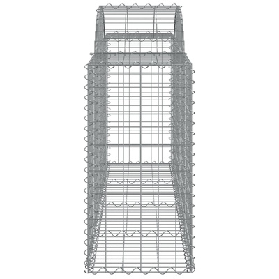 Kosze gabionowe, 12 szt, 200x50x80/100 cm, galwanizowane żelazo