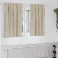 Zasłony zaciemniające 2 pcs Kremowy 140 x 140 cm Aksamit