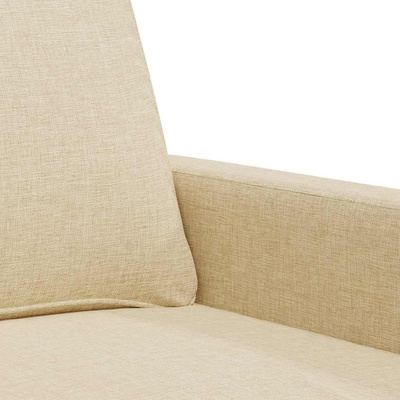 2-osobowa sofa, kremowa, 120 cm, tapicerowana tkaniną