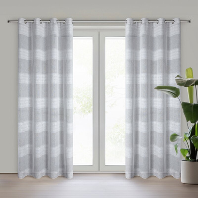 Zasłona Agata srebrna 140x250