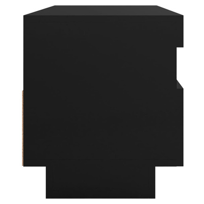 vidaXL Szafka pod TV z oświetleniem LED, czarna, 100x35x40 cm