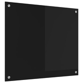 Panel kuchenny Czarny 70 x 60 cm szkło hartowane