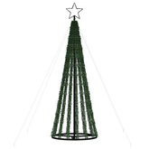 vidaXL Stożkowa choinka z lampek, 275 kolorowych LED, 180 cm