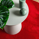 vidaXL Dywan HUARTE z krótkim włosiem, czerwony, Ø 100 cm