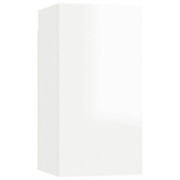 vidaXL Szafki telewizyjne, 7 szt., wysoki połysk, białe, 30,5x30x60 cm