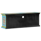 vidaXL Szafka pod TV, niebieska, 110x30x40 cm, lite drewno mango