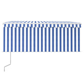 Automatycznie zwijana markiza, LED i czujnik wiatru, 3,5x2,5 m vidaXL