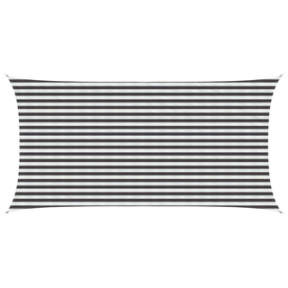 Żagiel przeciwsłoneczny Antracytowy i biały 2,5 x 5 m HDPE