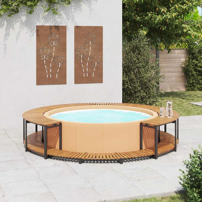 Obudowa domowego spa, 273x53 cm, drewno akacjowe