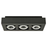Oprawa sufitowa natynkowa OSMIN 3 Black IP20 kwadratowa potrójna czarny mat EDO777426 EDO Solutions