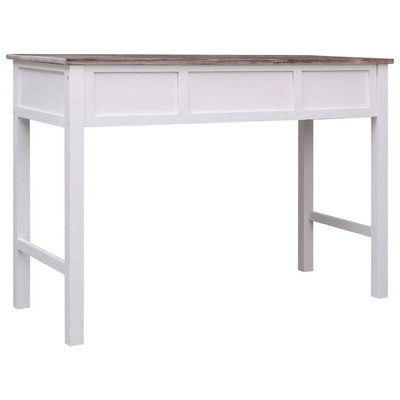 vidaXL Biurko, brązowe, 110 x 45 x 76 cm, drewniane