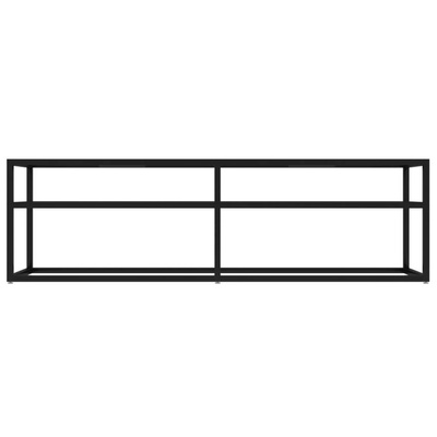 vidaXL Szafka pod TV, czarna, 140x40x40,5 cm, szkło hartowane