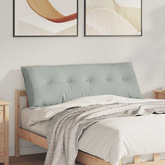Poduszka na plecy Jasnoszary 140 x 50 cm Tkanina sztruksowa