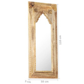 vidaXL Lustro w ramie z litego drewna mango, 50x3x110 cm