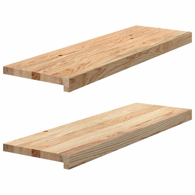 Stopnie schodowe, 2 szt. surowe, 80x25x2cm lite drewno dębowe