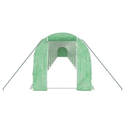 Szklarnia ze stalową ramą, zielona, 44 m?, 22x2x2 m
