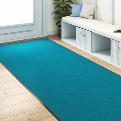 Dywanik wejściowy Cyan i Czarny 120 x 350 cm 100% poliamid