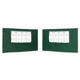 Ściana boczna namiotu na imprezy 2 pcs 400 x 195 cm zielony