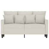 Sofa 2-osobowa, kremowy, 120 cm, tapicerowana aksamitem