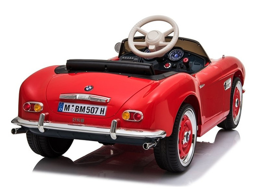 Auto na Akumulator BMW Retro Dla Dzieci Pilot LED MP3 Czerwone Lakierowane