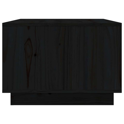 Stolik kawowy, czarny, 80x50x35 cm, lite drewno sosnowe