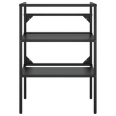 Stelaż z wbudowaną umywalką, czarny, żelazny