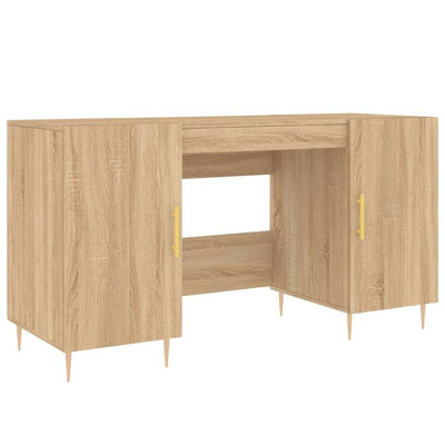 vidaXL Biurko, dąb sonoma, 140x50x75 cm, materiał drewnopochodny model standard