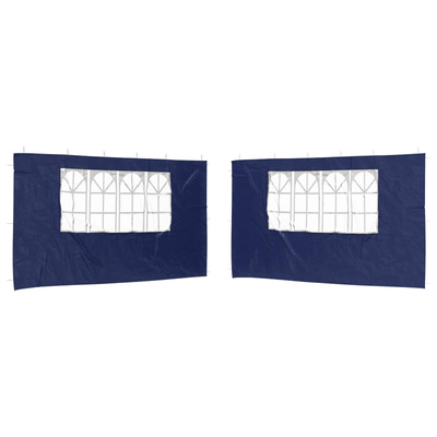 Ściana boczna namiotu na imprezy 2 pcs 400 x 195 cm niebieski