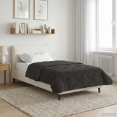 Letni Kołdra Antracyt 135 x 200 cm Mikrofibra i Fleece Teddy