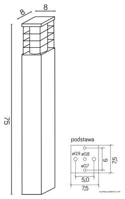 Lampa ogrodowa stojąca RADO II 1 DG