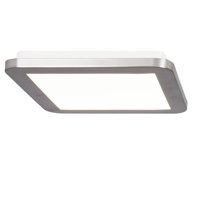 Plafon do łazienki NEXIT minimalistyczny – srebrny satynowy 30 cm – plafon z funkcją ściemniania LED 3000K 18W IP44 
