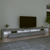 vidaXL Szafka pod TV z oświetleniem LED szary dąb sonoma 290x36,5x40cm