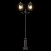 Lampa ogrodowa kolor bronzu 68 x 20 x 235 cm Aluminium i szkło