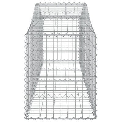Kosze gabionowe, 18 szt, 200x50x60/80 cm, galwanizowane żelazo