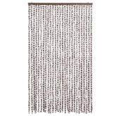 Zasłona przeciwko owadom, taupe i biel, 118x220 cm, szenil