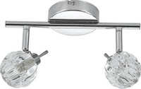 Lampa sufitowa Bombola listwa ze szklanymi kloszami regulowana 2-punktowa do korytarza