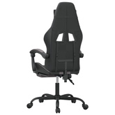 vidaXL Obrotowy fotel gamingowy z podnóżkiem, czarno-szary model standard