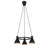 Lampa wisząca czarno-złota matowa sufitowa 3x40W More Candellux 33-71156