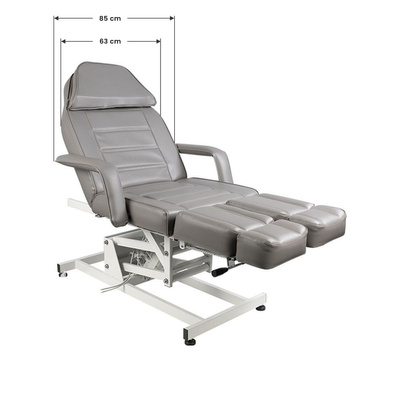 Fotel kosmetyczny elektr. Azzurro 673AS pedi 1 siln. szary 129100