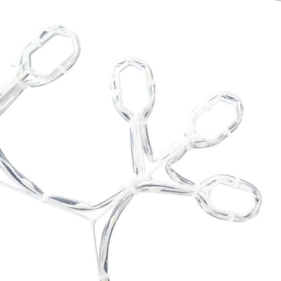 Świąteczny Płatki Śniegu Ciepła biel 44,5 x 38 cm PVC