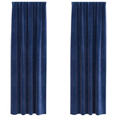 Zasłony zaciemniające 2 pcs Ciemnoniebieski 140 x 245 cm
