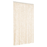 Zasłona przeciwko owadom, beżowo-biała, 100x220 cm, szenil