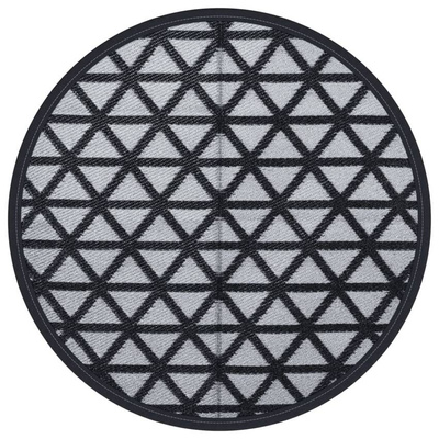 vidaXL Dywan na zewnątrz, czarny, ?200 cm, PP