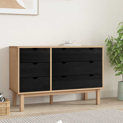 Szafka z Szufladami z szufladą OTTA Czarny 111 x 43 x 73,5 cm
